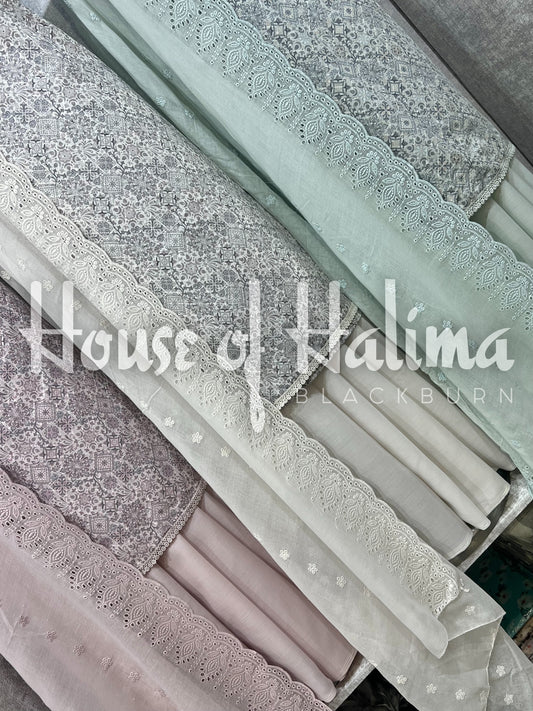 Chikankari cottons 3pcs