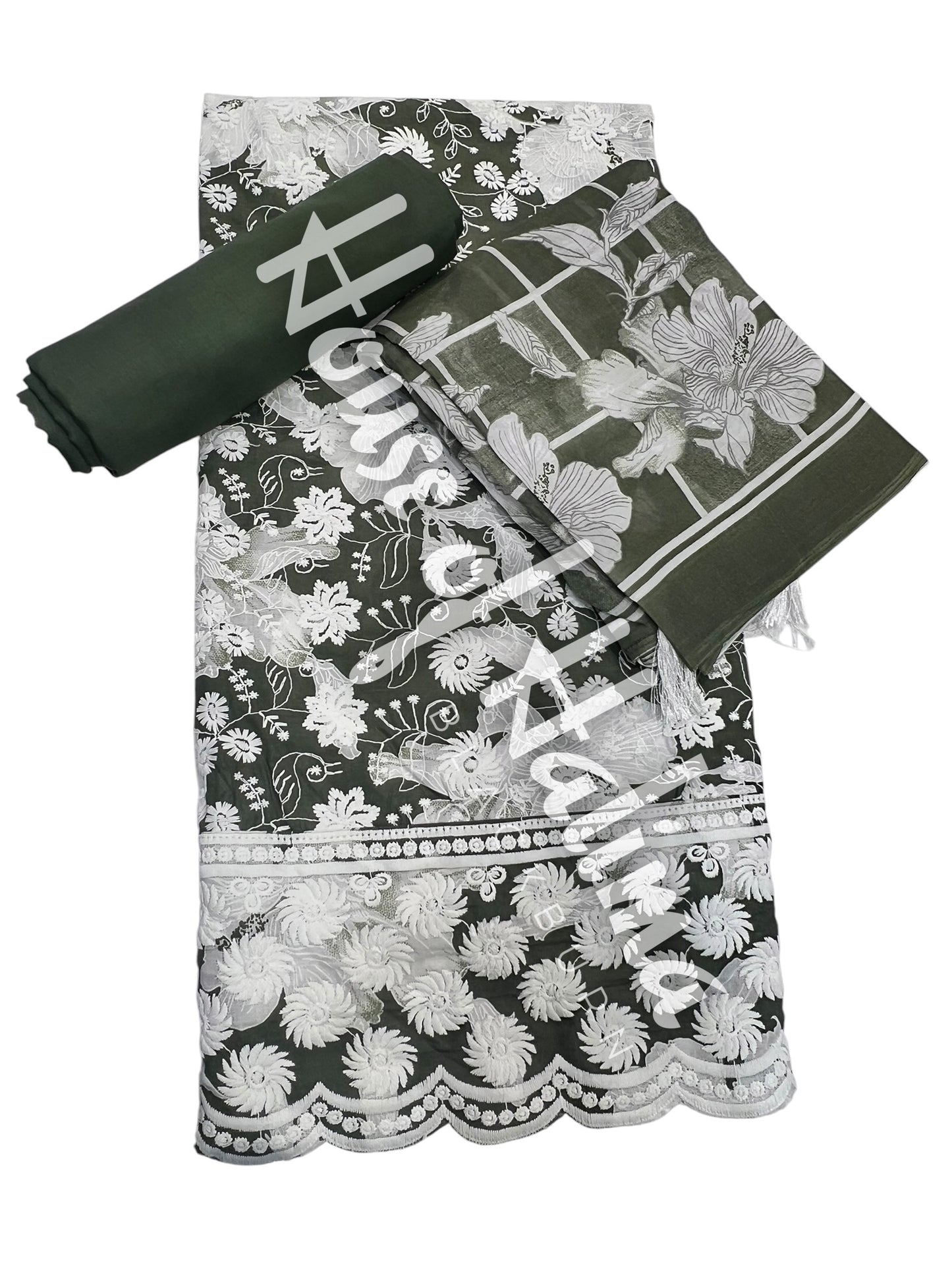 Embroidered cotton 3pcs