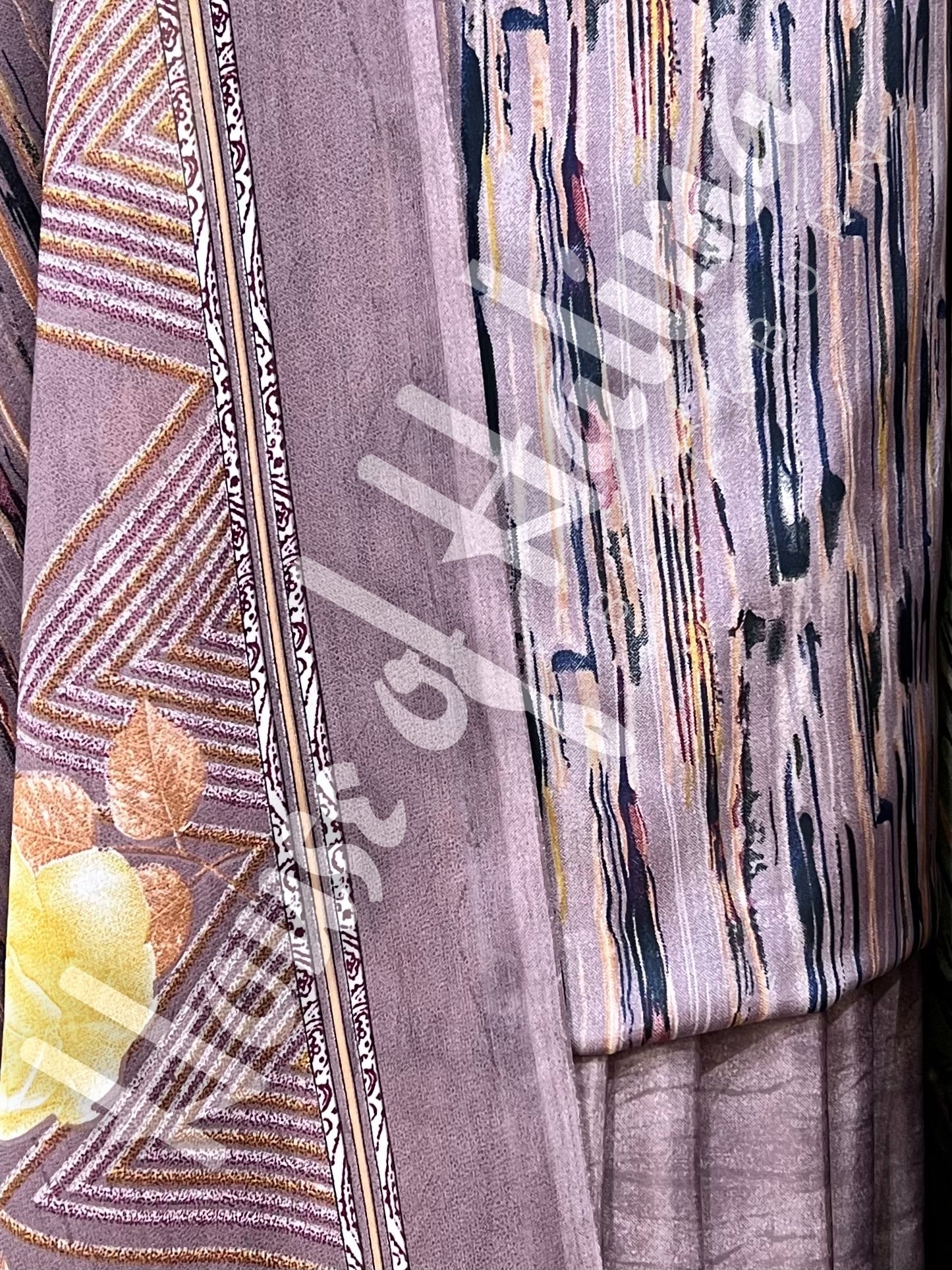 French crepe print 3pcs