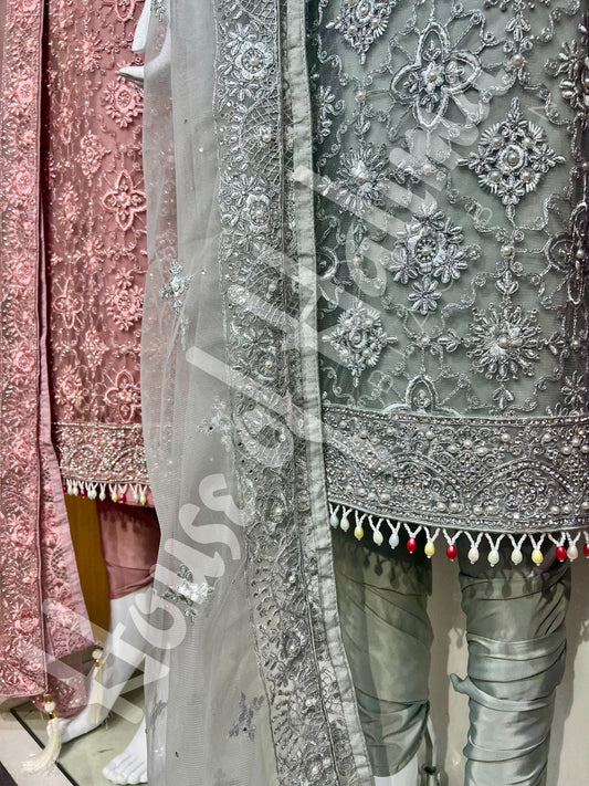 Partywear fancy net 4pcs