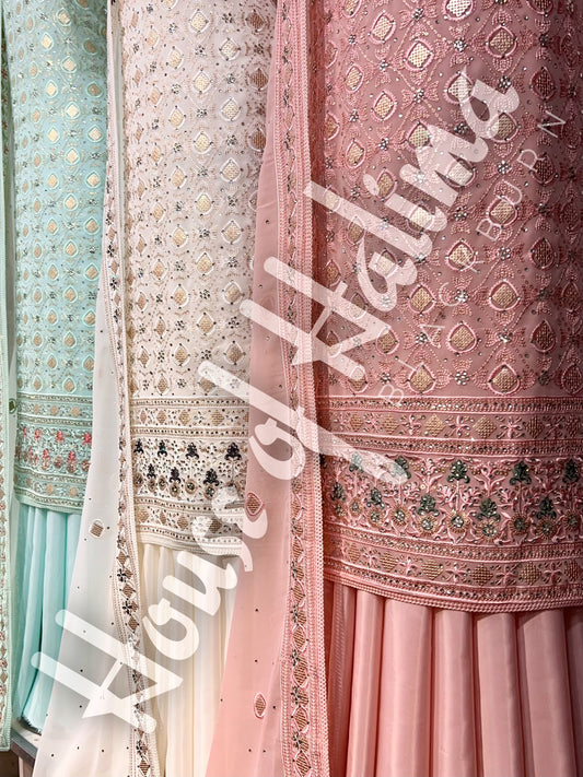 Embroidered georgettes (4pcs)