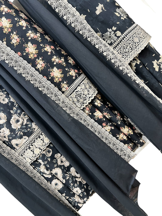 Embroidered cottons (full print) 3pcs