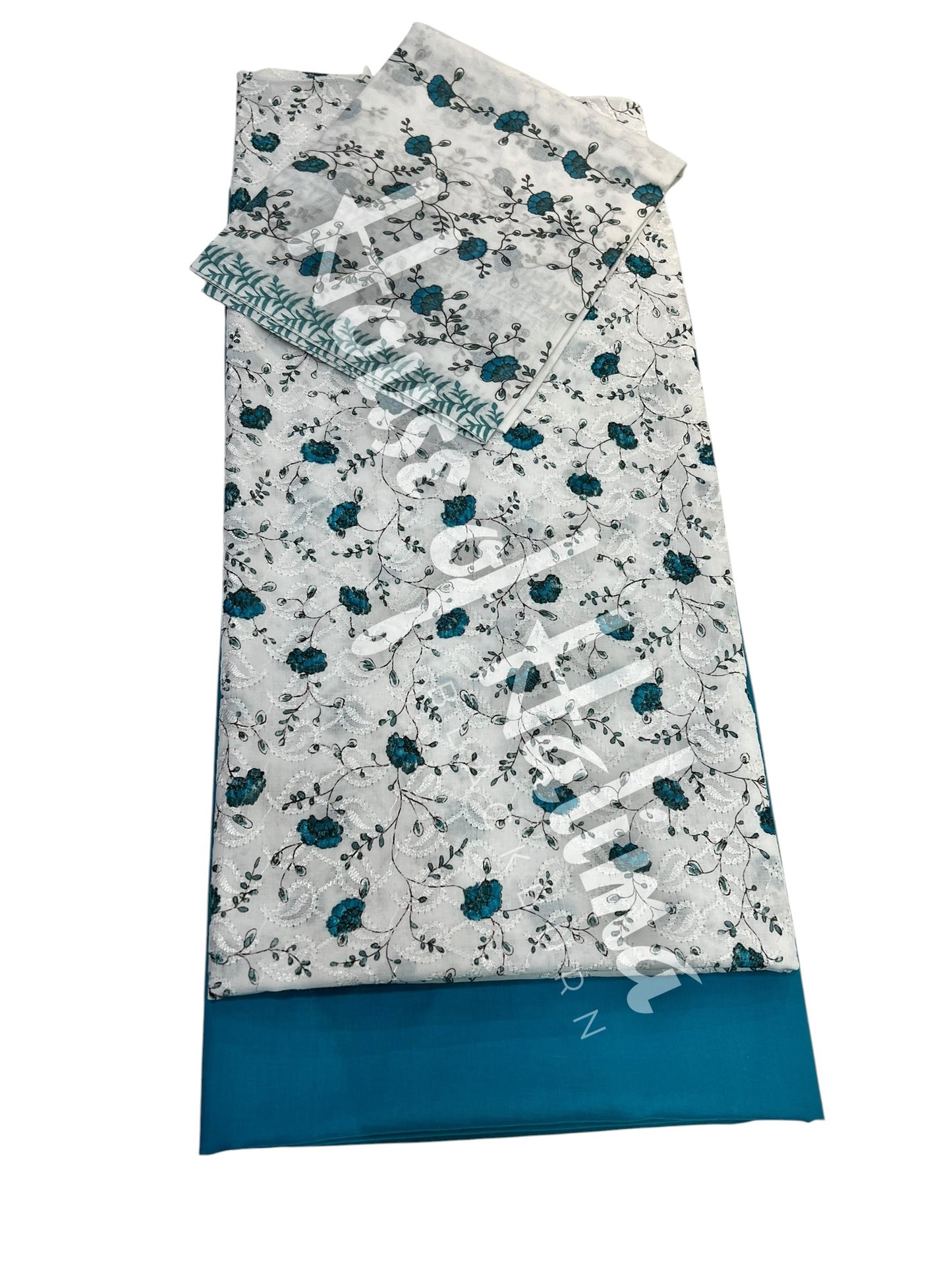 Embroidered cotton lawn 3pcs