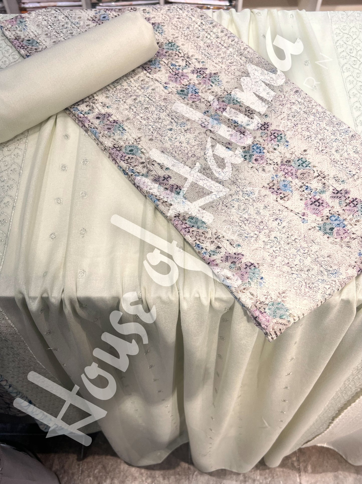 Chikankari pastel alpines 3pcs (D.122)