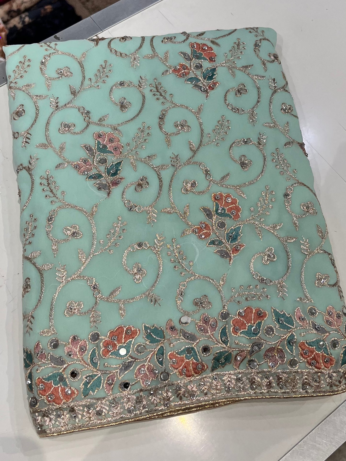 Embroidered georgettes 4pcs