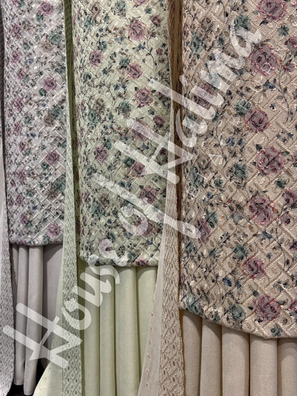 Chikankari pastel alpines 3pcs (D.123)