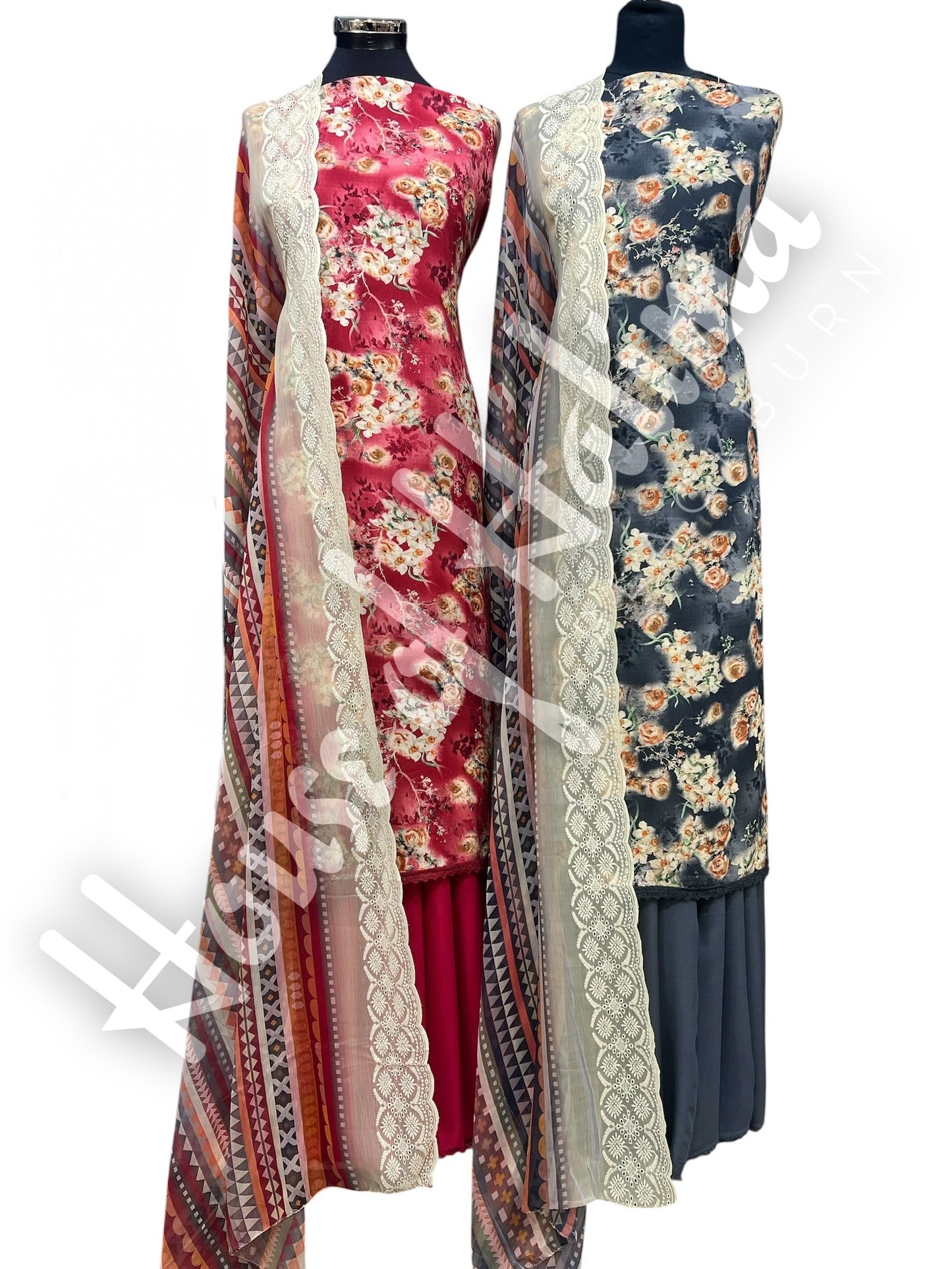 Floral viscose 3pcs