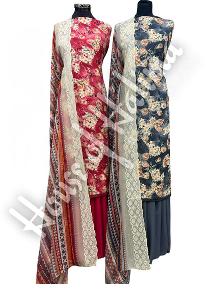 Floral viscose 3pcs