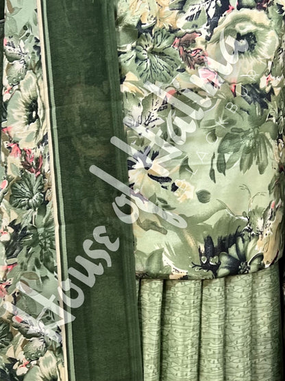 French crepe print 3pcs