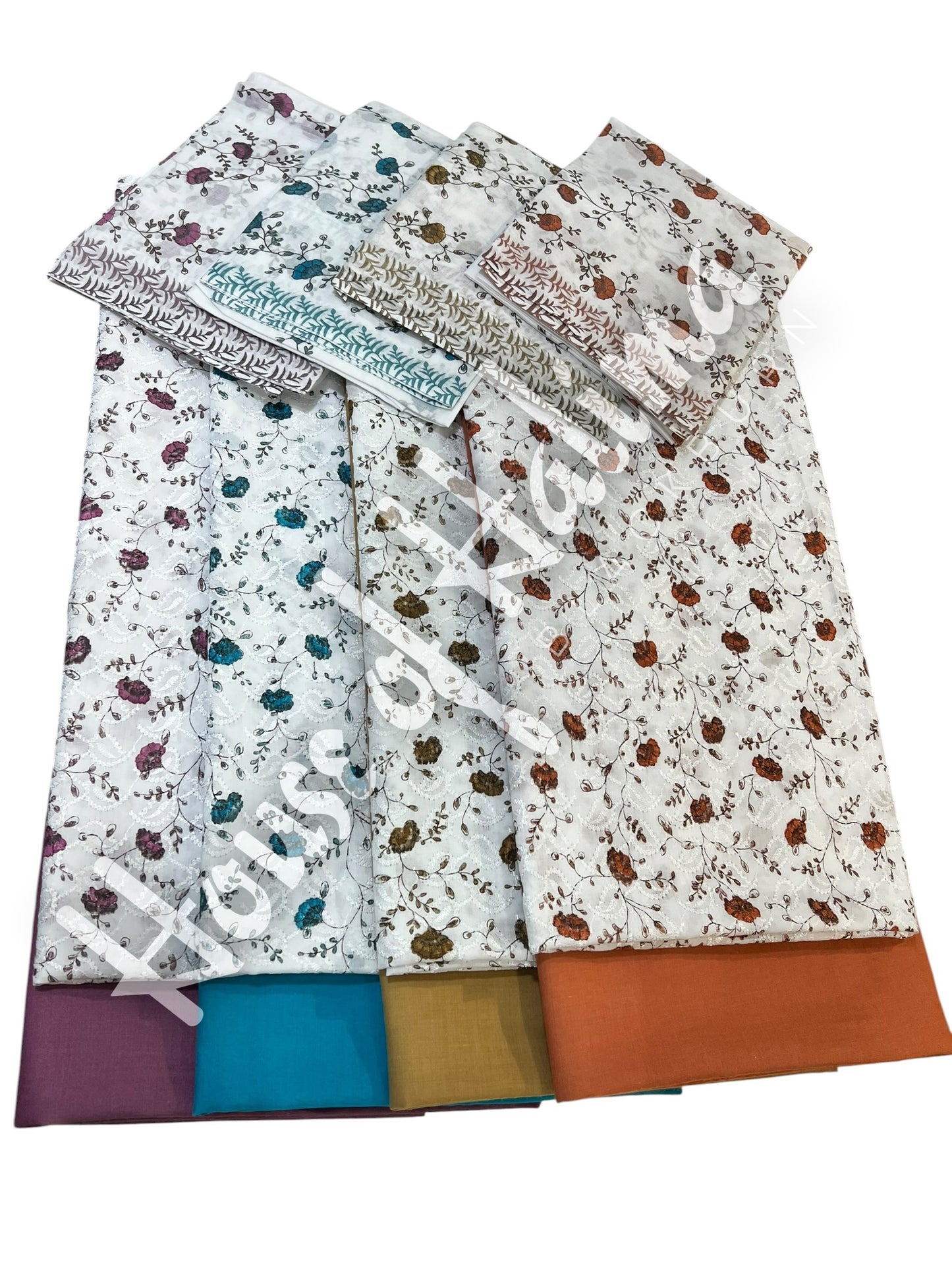 Embroidered cotton lawn 3pcs