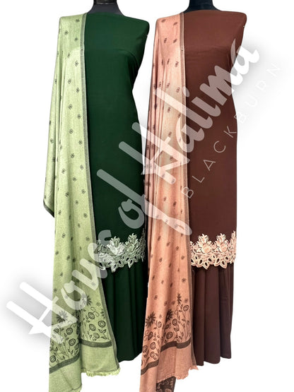 Embroidered alpines 3pcs