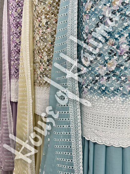 Embroidered cottons 3pcs