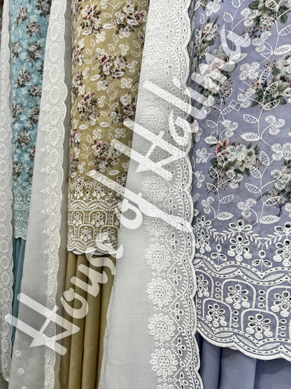 Chikankari cottons 3pcs