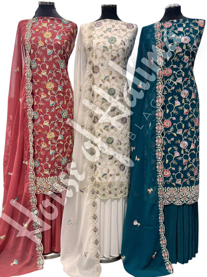 Partywear georgettes 4pcs