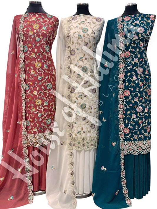 Partywear georgettes 4pcs