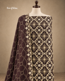 Georgette 4-Piece Zari & Dabka Embroidered Unstitched Suit