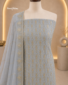 Embellished Georgette 4 Piece Asian Occasionwear Suit
