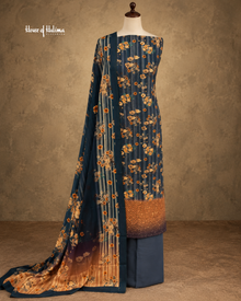 Alpine 3-Piece Digital Floral Print Unstitched Suit