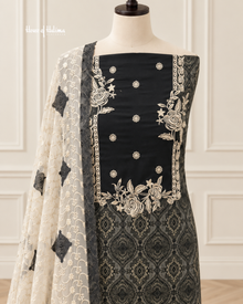Viscose (Lilan) 3 Piece Suit with Chikankari Chiffon Dupatta