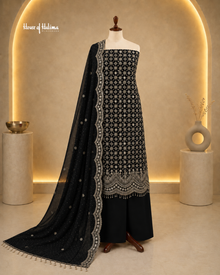 Gold Embellished Georgette 4 Piece Asian Occasionwear Suit