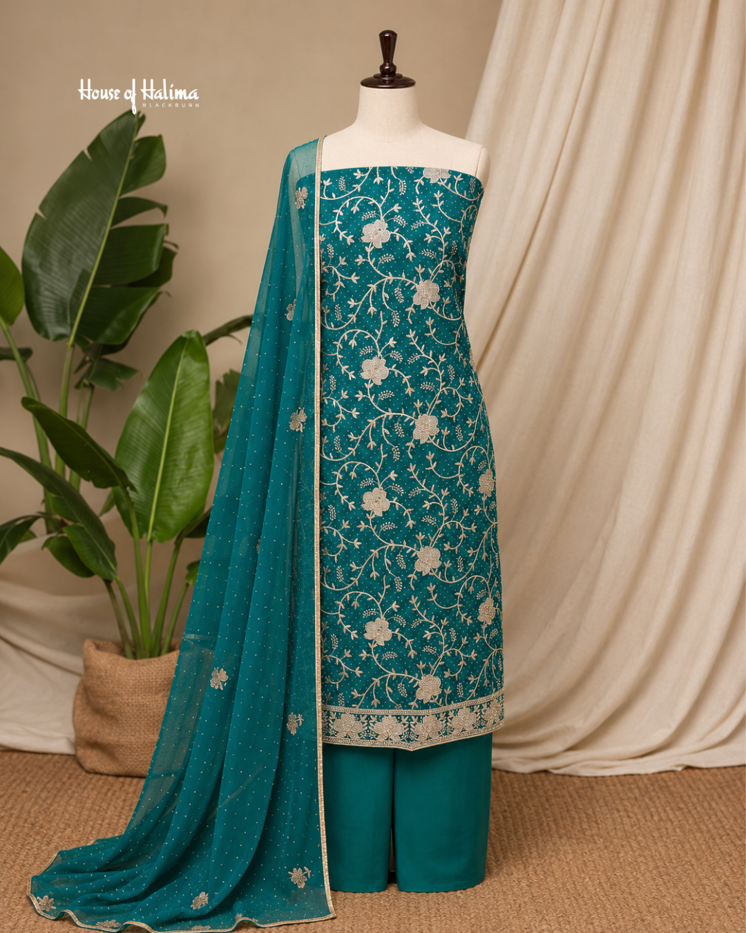 Embroidered Georgette 4 Piece Asian Occasionwear Suit
