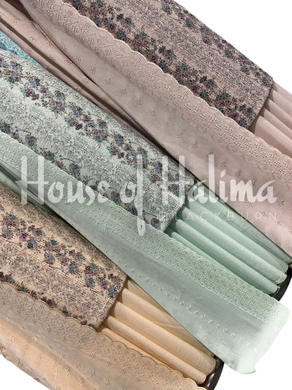 Chikankari pastel alpines 3pcs (D.122)
