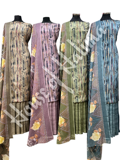French crepe print 3pcs