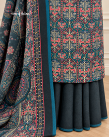 Floral Alpine 3 Piece Suit with Burnout Printed Shawl