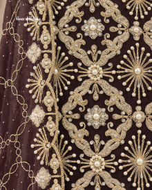 Georgette 4-Piece Zari & Dabka Embroidered Unstitched Suit
