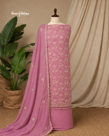 Embroidered Raw Silk 4 Piece Asian Occasionwear Suit