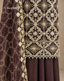 Georgette 4-Piece Zari & Dabka Embroidered Unstitched Suit