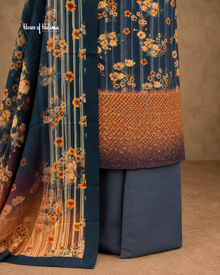 Alpine 3-Piece Digital Floral Print Unstitched Suit