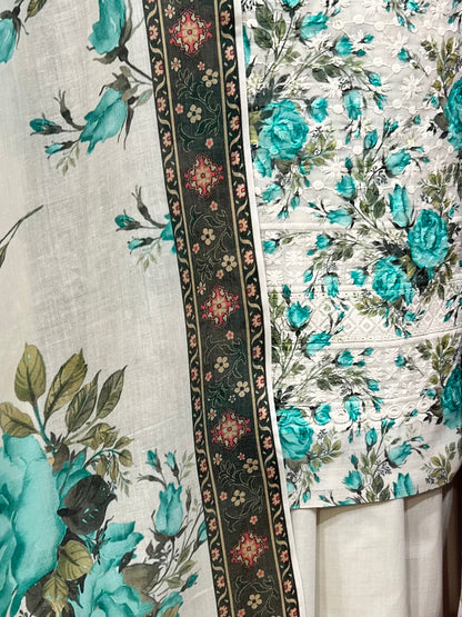 Chikankari cottons 3pcs