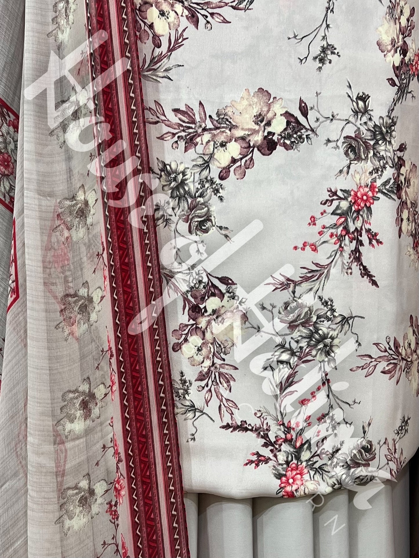 French crepe print 3pcs