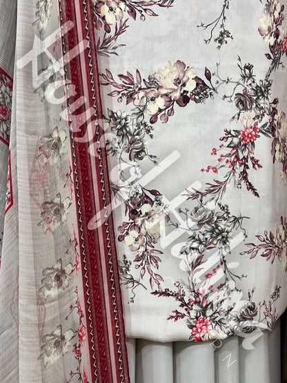 French crepe print 3pcs