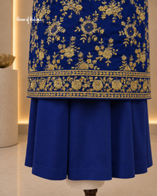 Gold Embroidered Georgette 4 Piece Asian Occasionwear Suit