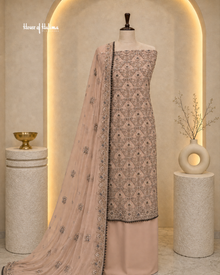 Embroidered Net 4 Piece Asian Occasionwear Suit