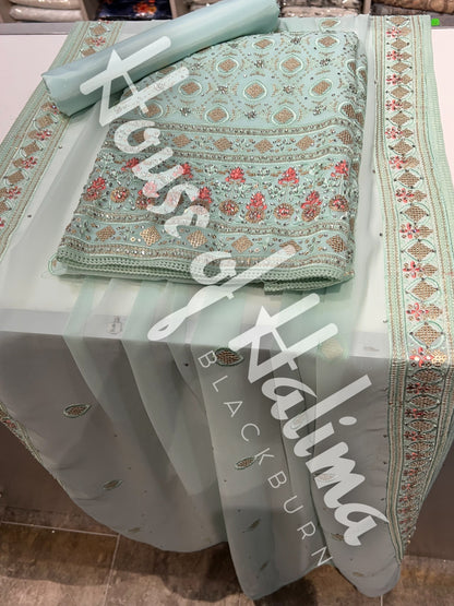 Embroidered georgettes (4pcs)
