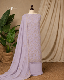 Embroidered Raw Silk 4 Piece Asian Occasionwear Suit