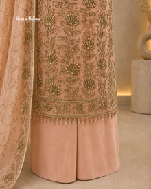 Gold Embellished Georgette 4 Piece Asian Occasionwear Suit