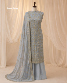 Embellished Georgette 4 Piece Asian Occasionwear Suit (3276)