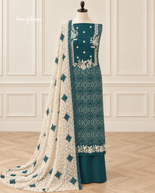 Viscose (Lilan) 3 Piece Suit with Chikankari Chiffon Dupatta