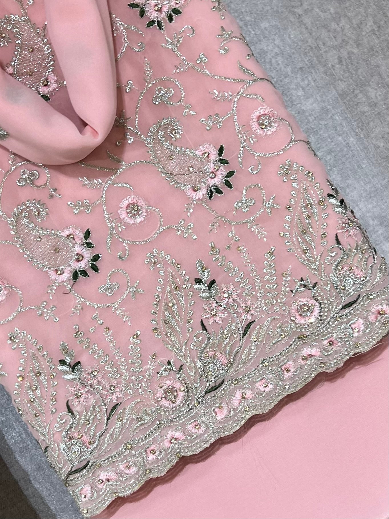Embroidered georgettes 4pcs