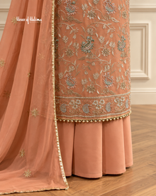 4 Piece Unstitched Georgette Embroidered Suit – Heavy Embellished Wedding & Occasion Wear