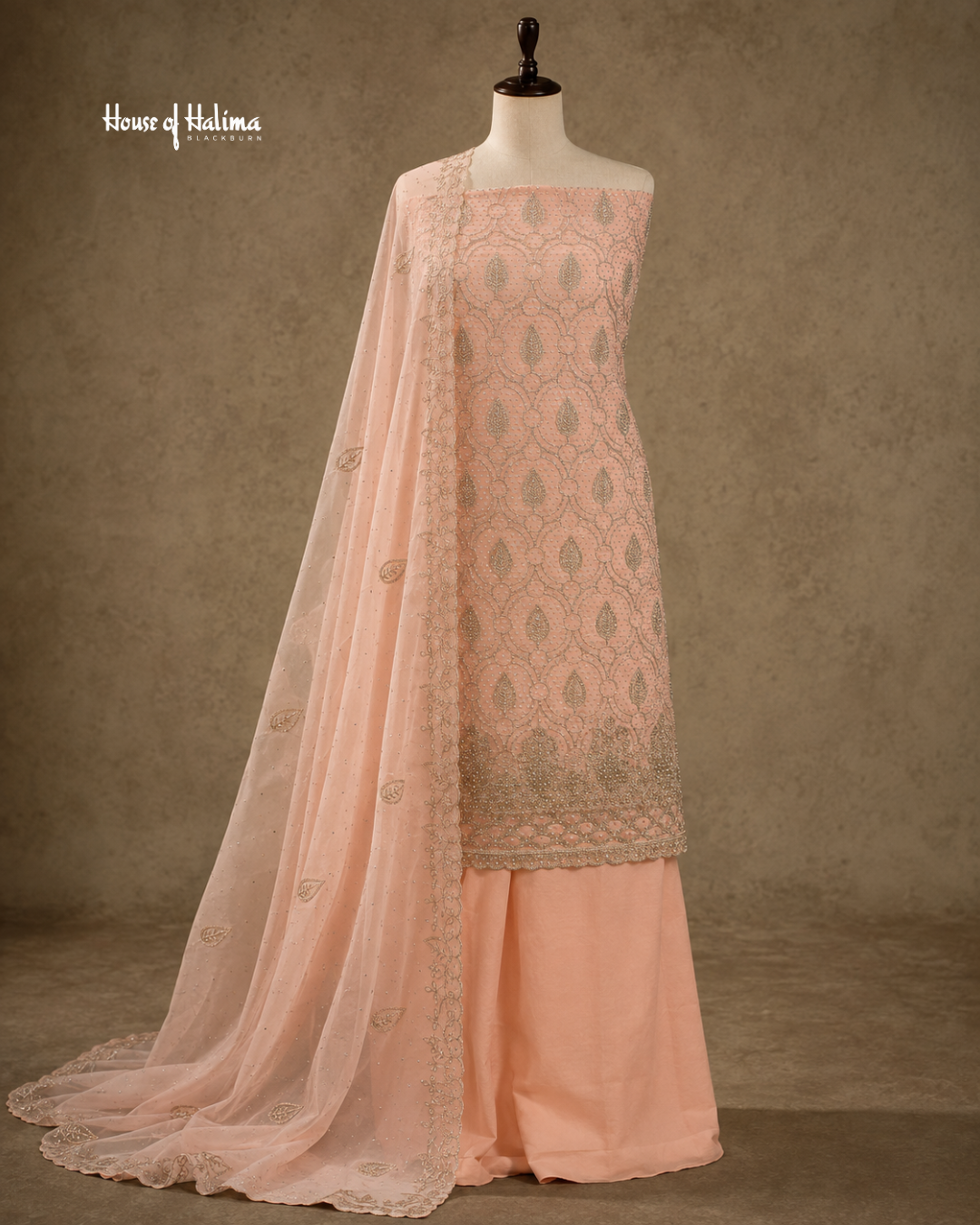 Embroidered Georgette 4 Piece Asian Occasionwear Suit