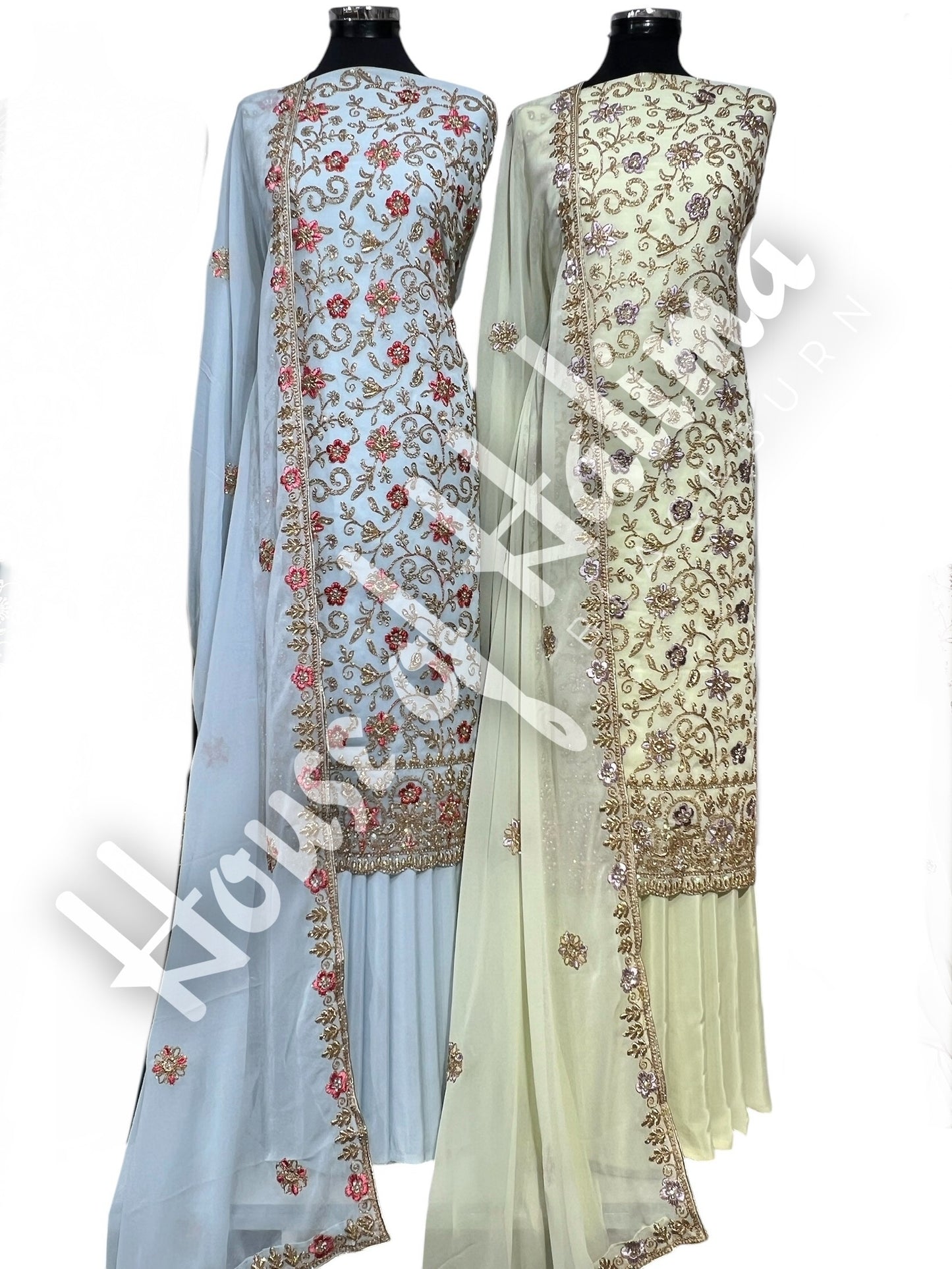 Partywear georgettes 4pcs