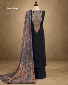 Alpine 3-Piece Resham Embroidered Unstitched Suit