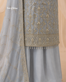 Embellished Georgette 4 Piece Asian Occasionwear Suit (3276)