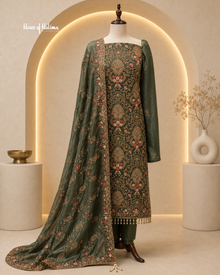 Embellished Shisha Silk 4 Piece Asian Occasionwear Suit