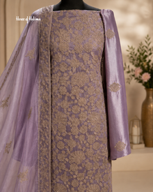 Heavily Embellished Shisha Silk 4 Piece Asian Occasionwear Suit